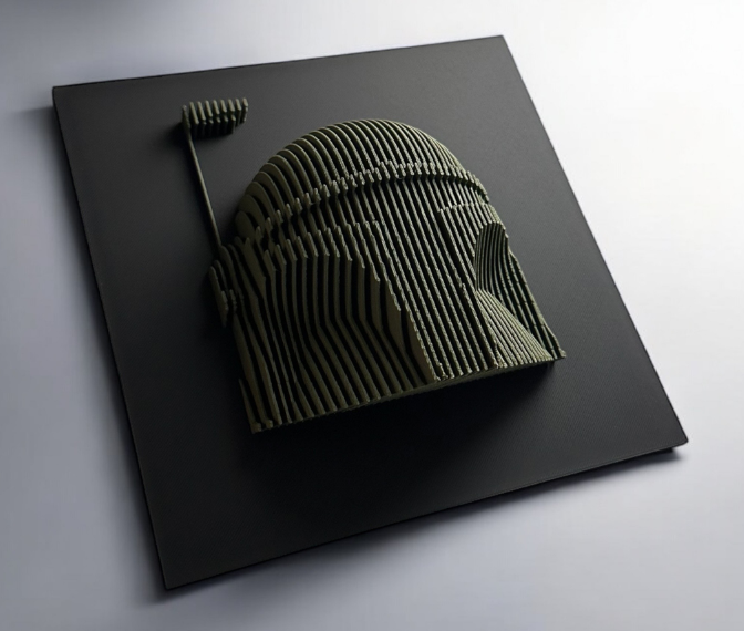 Boba Fett Sectional 3D Artwork