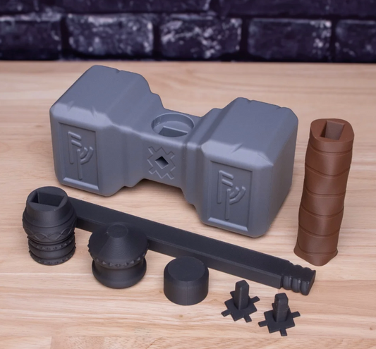 3D Printed Inazuma-Inspired Hammer – Cosplay Model Kit