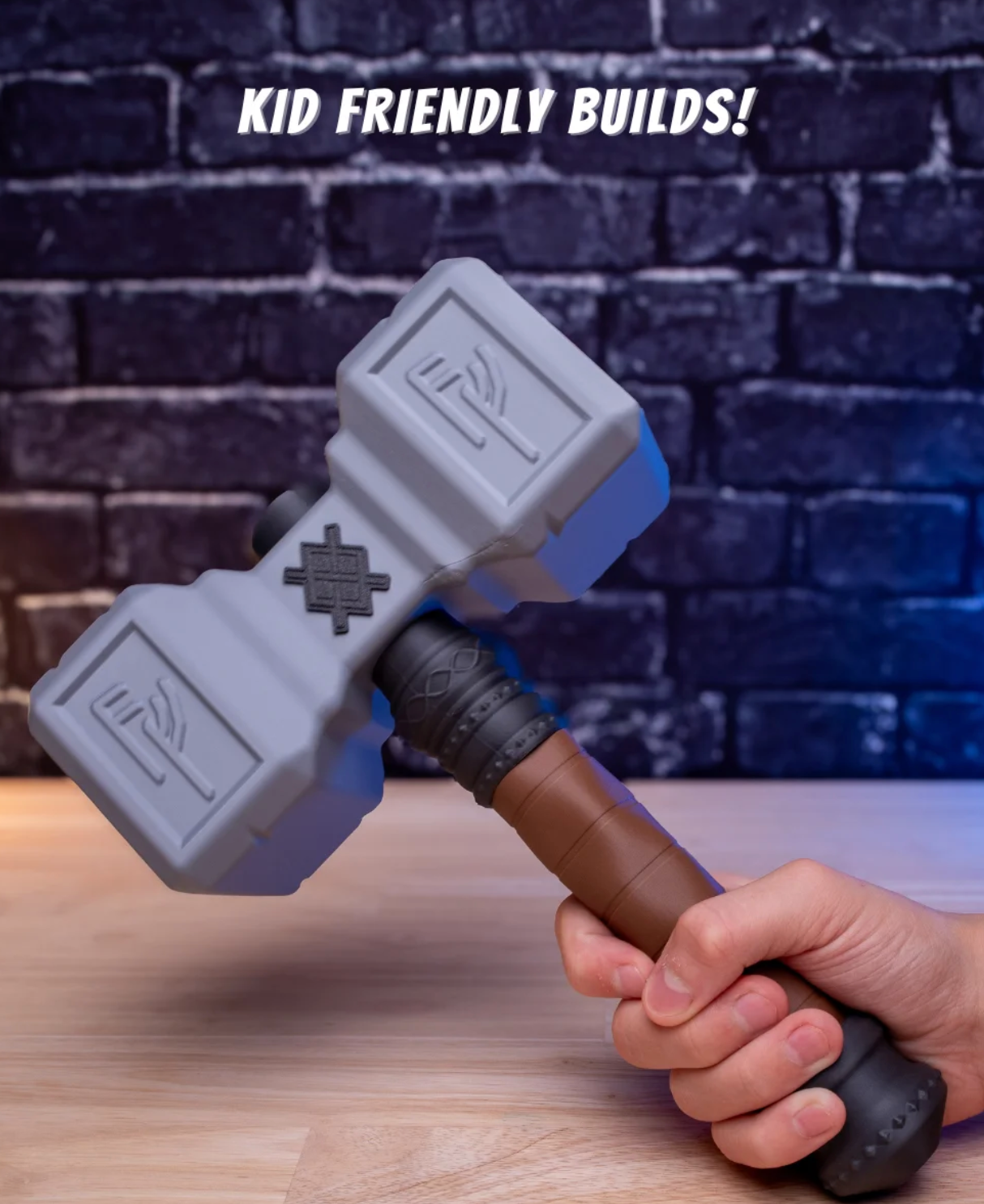 3D Printed Inazuma-Inspired Hammer – Cosplay Model Kit