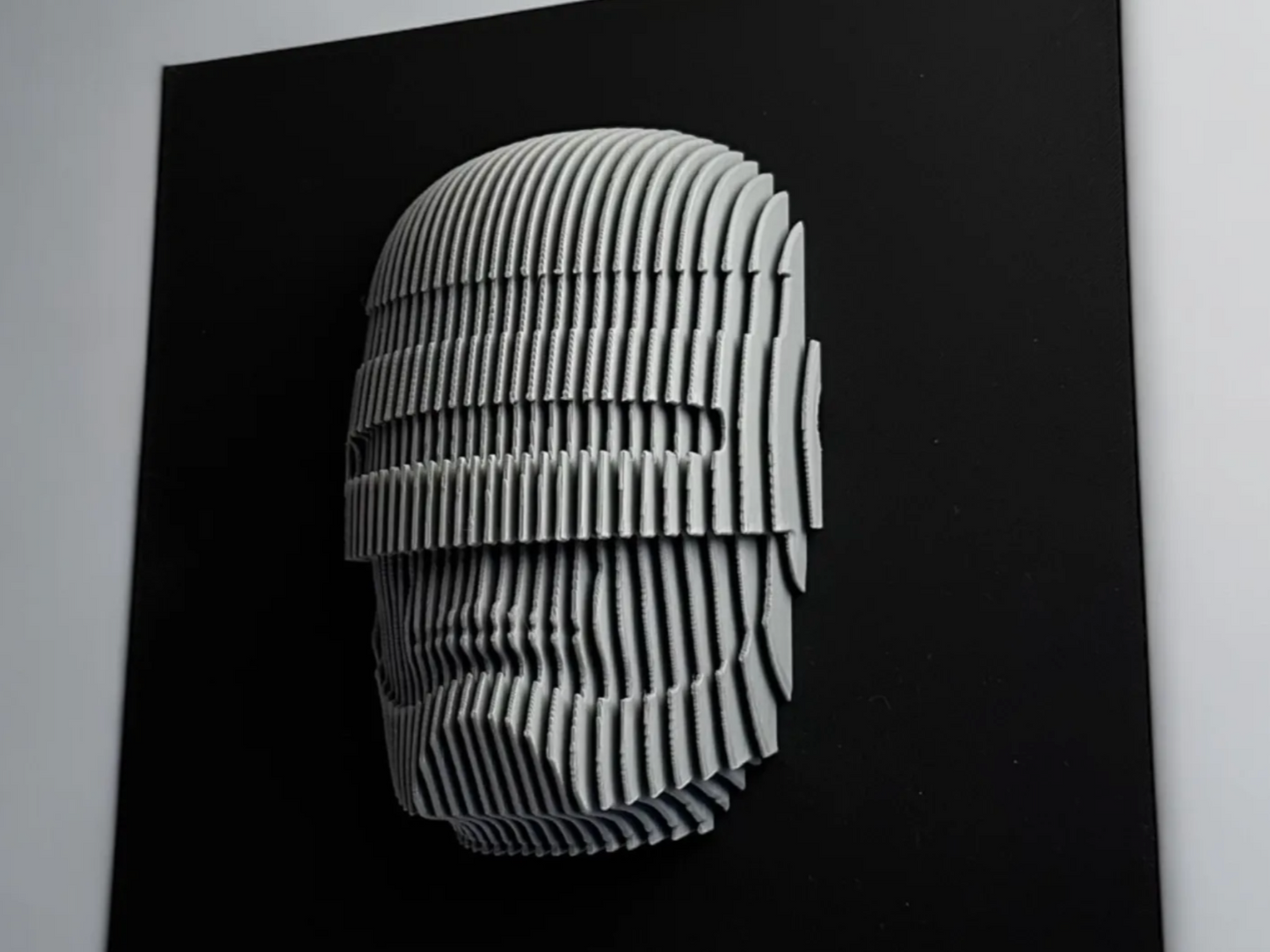 Layered sculpture of iconic Figures. Collect all of them to make stunning wall or desk display.