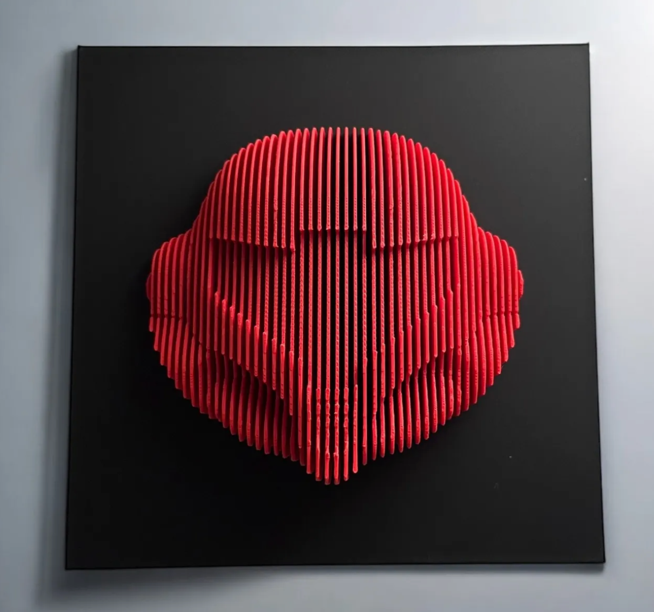 Layered sculpture of iconic Figures. Collect all of them to make stunning wall or desk display.