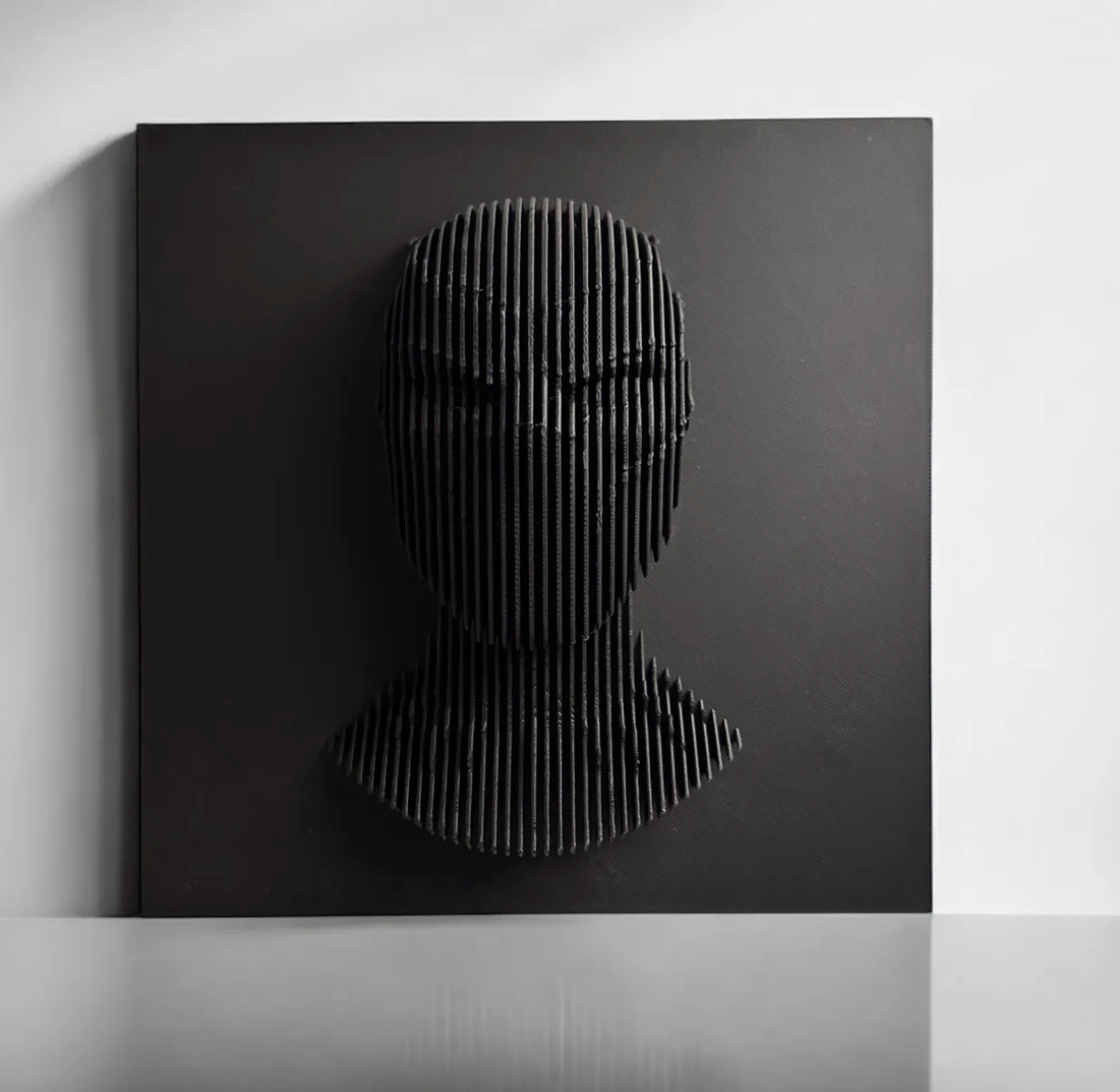 Layered sculpture of iconic Figures. Collect all of them to make stunning wall or desk display.