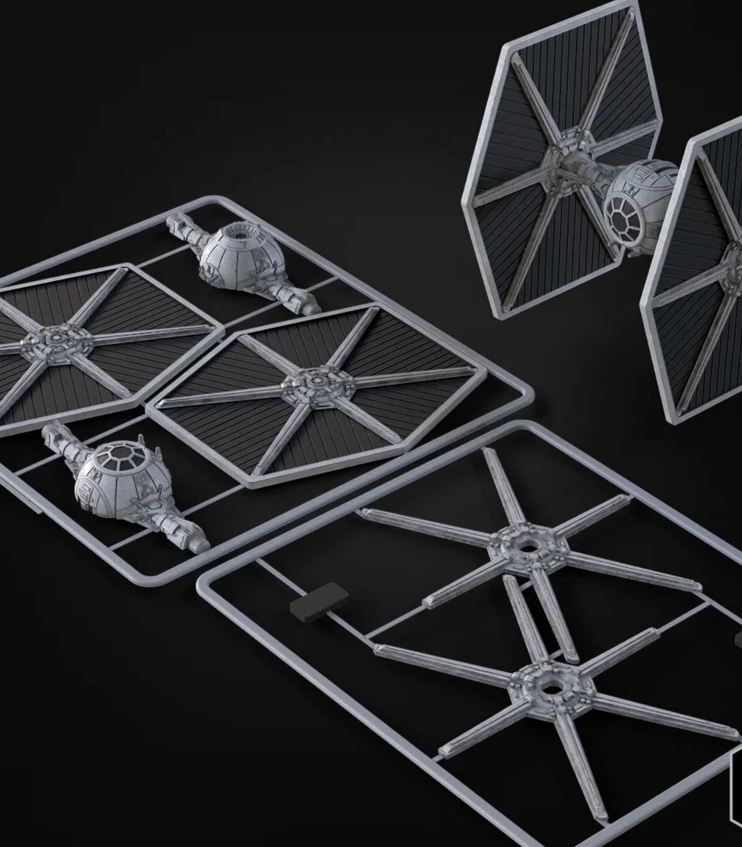 TIE Fighter Model Kit (No Supports, No Glue)