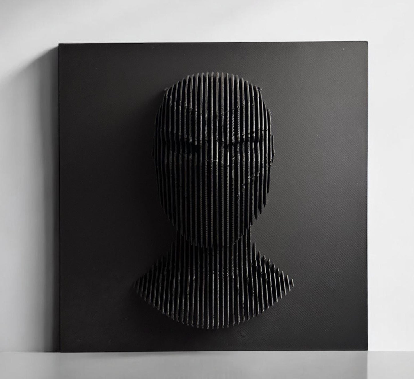Layered sculpture of iconic Figures. Collect all of them to make stunning wall or desk display.