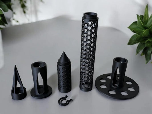 Modular Moss Pole Kit | 3D Printed | 2 Poles + Water Reservoir + 12 Clips | Choose Your Base | No Glue Needed | Plant Support