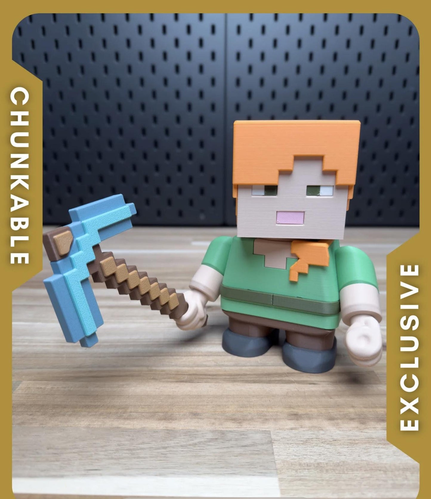 Chunky Alex & Steve | Minecraft Inspired 3D Printed Figures Model kits - Push fit | No Glue kit