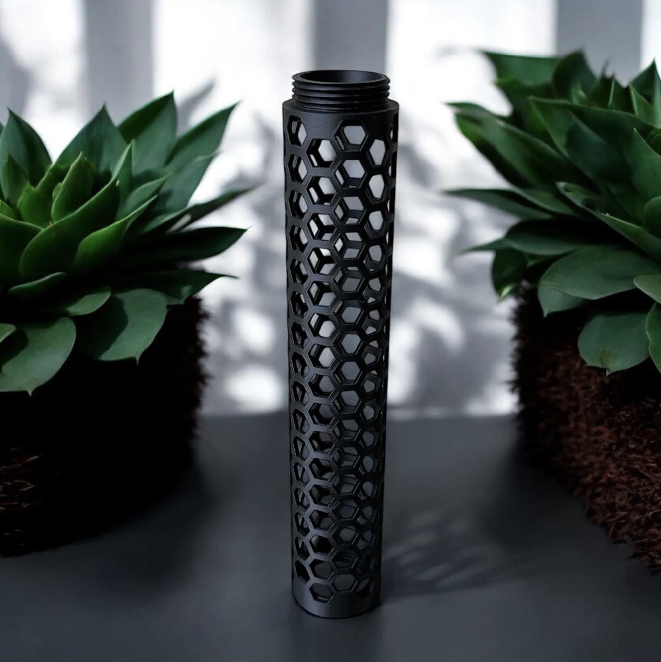 Modular Moss Pole Kit | 3D Printed | 2 Poles + Water Reservoir + 12 Clips | Choose Your Base | No Glue Needed | Plant Support