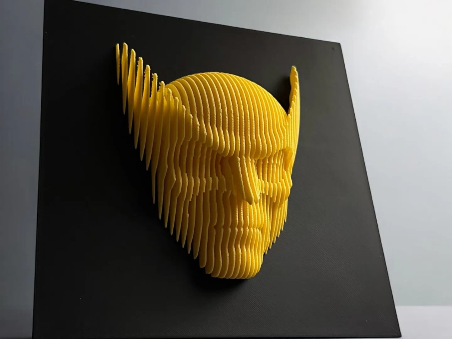 Layered sculpture of iconic Figures. Collect all of them to make stunning wall or desk display.