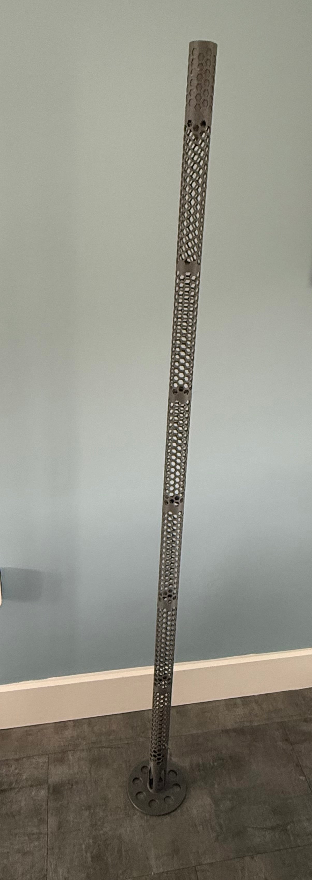 Assembled 3D printed modular moss pole standing ready for a climbing houseplant