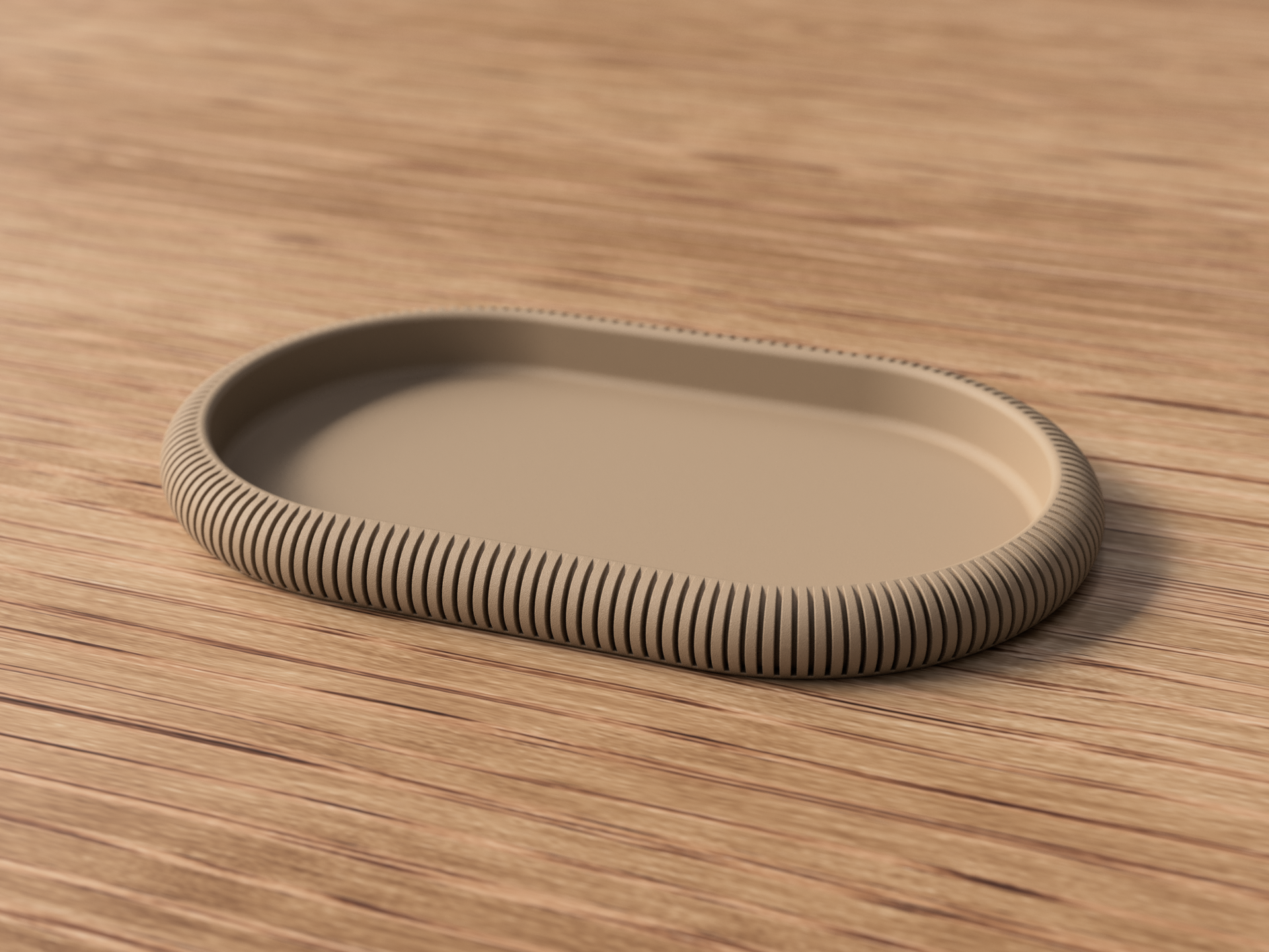 Japandi tray styled on a shelf with a vase