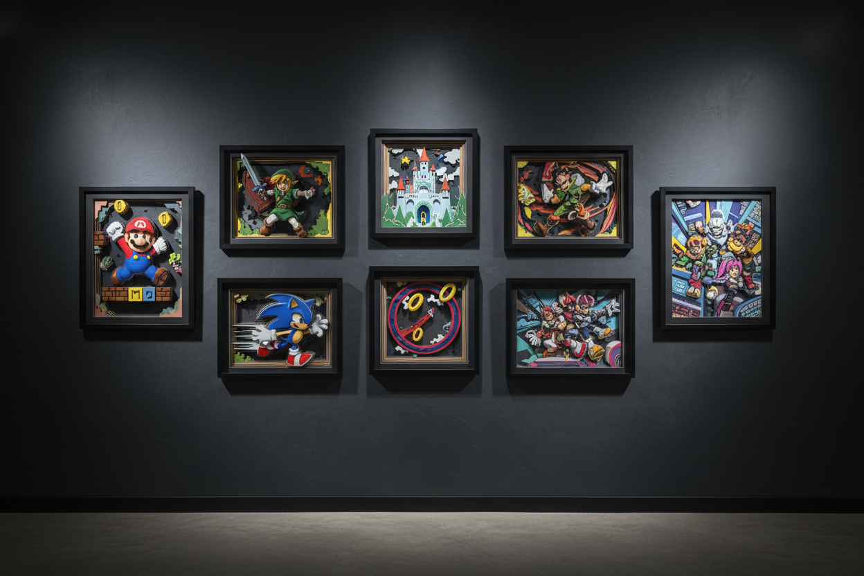 Gaming Wall Art – Layered 3D Art Panels