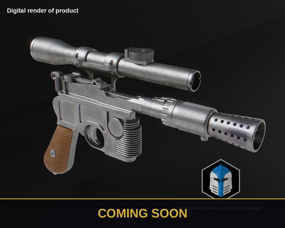 Jedi Survivor Blaster - DL-44 – Star Wars Prop Kit (Coming Soon) - Coming Soon preview (digital render)