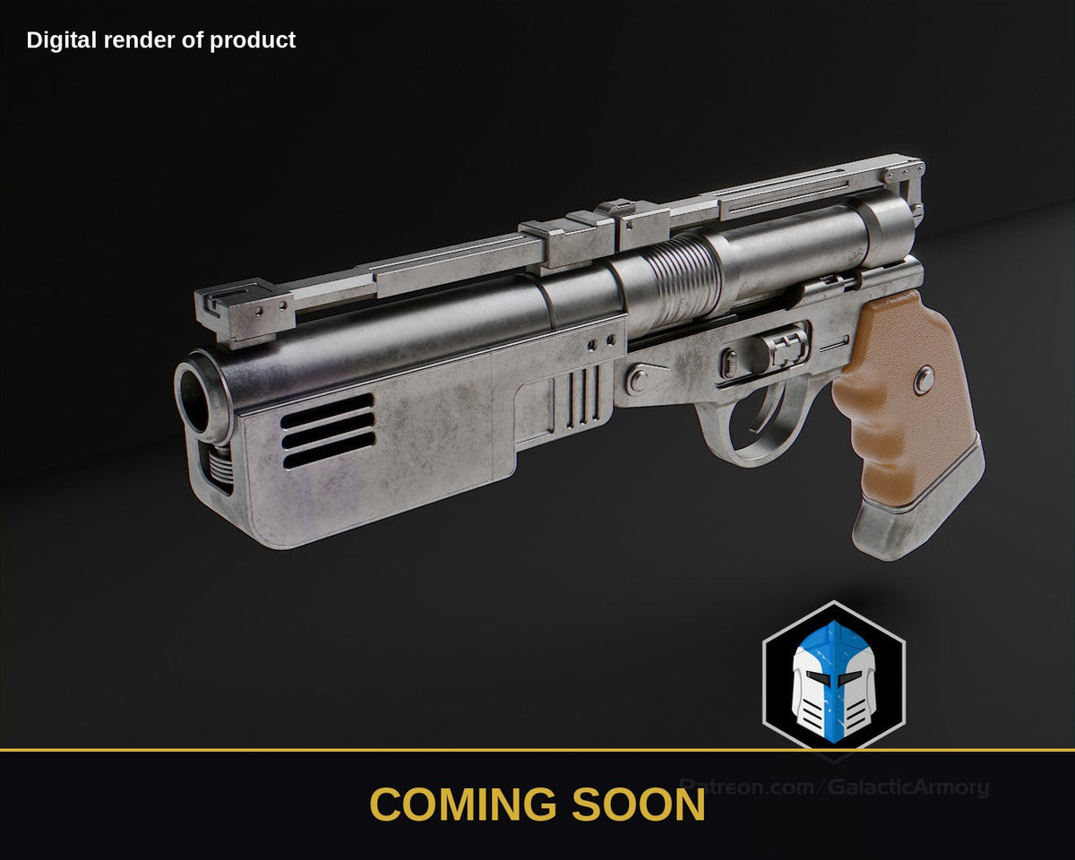 Jedi Survivor Blaster - Enforcer – Star Wars Prop Kit (Coming Soon) - Coming Soon preview (digital render)