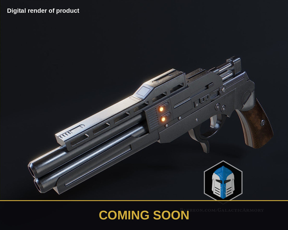 Jedi Survivor Blaster - Quickdraw – Star Wars Prop Kit (Coming Soon) - Coming Soon preview (digital render)