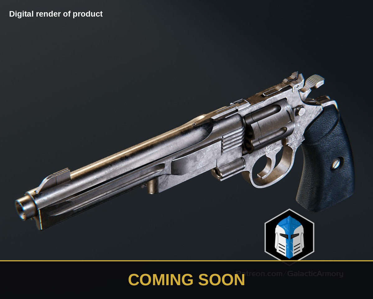 Mandalorian Gunslinger Blaster – Star Wars Prop Kit (Coming Soon) - Coming Soon preview (digital render)
