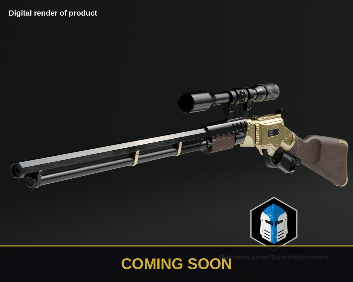 Mandalorian Repeater Blaster – Star Wars Prop Kit (Coming Soon) - Coming Soon preview (digital render)