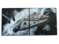 Star Wars Battle layered 3D wall art panel, Millennium Falcon vs TIE Fighter