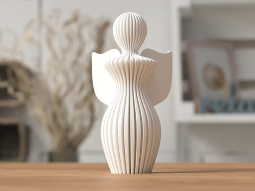 Angel Statue, 3D printed sculptural home décor, front view