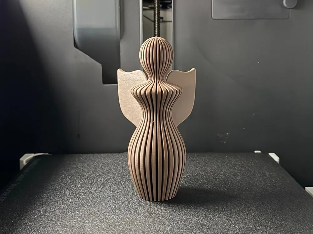Angel Statue, 3D printed sculptural home décor, detail view