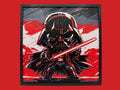 Darth Vader Chibi Star Wars layered 3D wall art panel