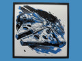 Millennium Falcon Chibi Star Wars layered 3D wall art panel