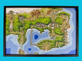 Kanto Region Map Pokemon layered 3D wall art panel