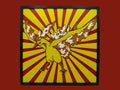 Moltres Pokemon layered 3D printed Hueforge wall art panel in a black frame