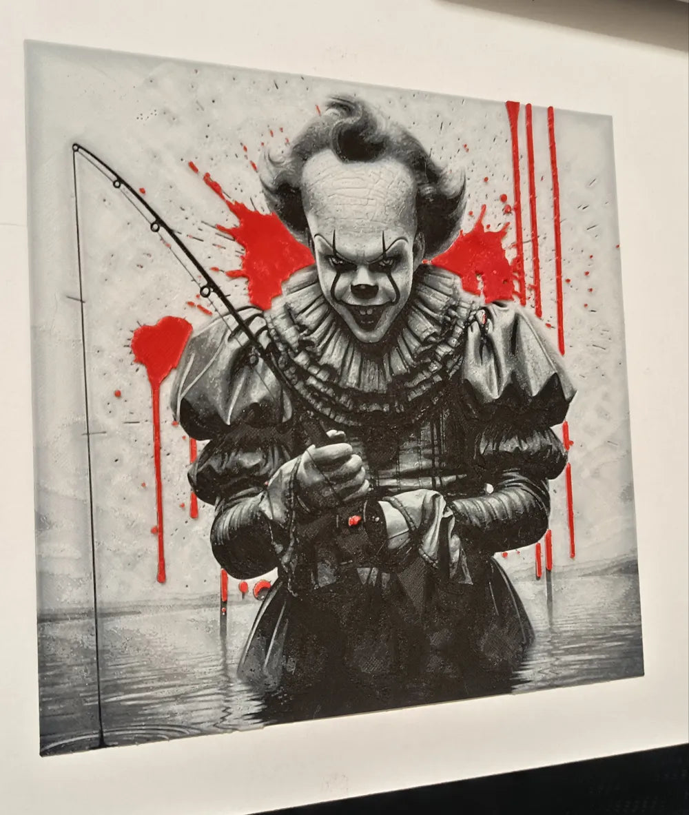 IT Pennywise layered 3D wall art panel, alternate angle