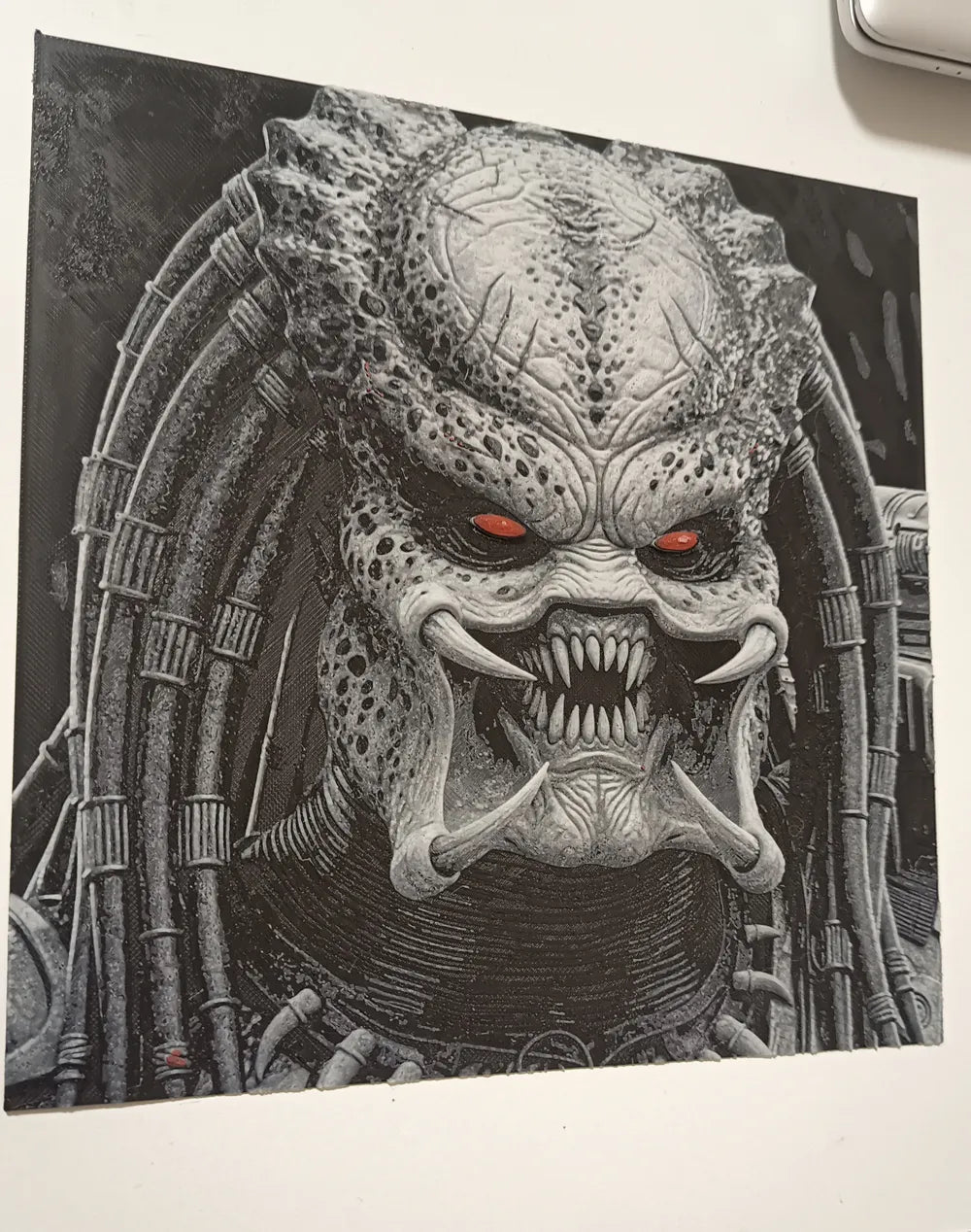 Predator layered 3D wall art panel, alternate angle