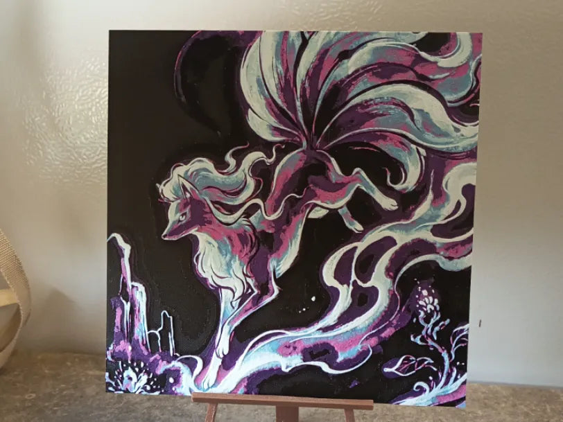 Pokemon Ninetales layered 3D wall art panel