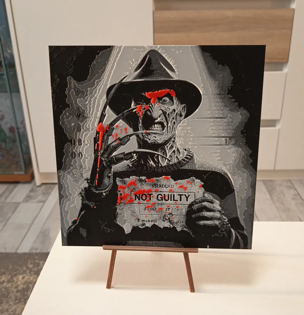 Freddy Krueger layered 3D wall art panel, alternate angle