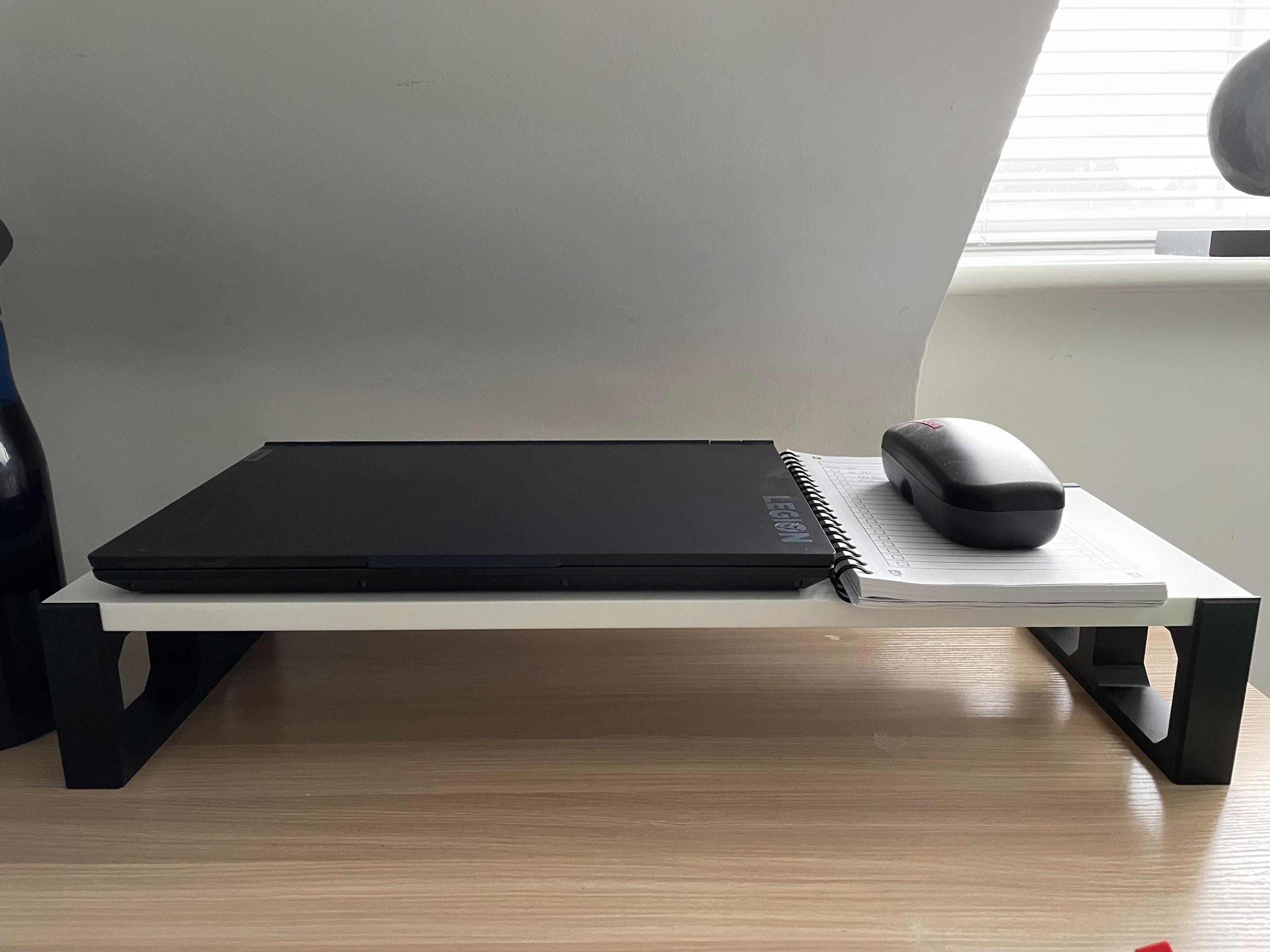 Pieds de rehausseur/support de bureau compatibles avec l'étagère Ikea BURHULT - Crochet de sécurité