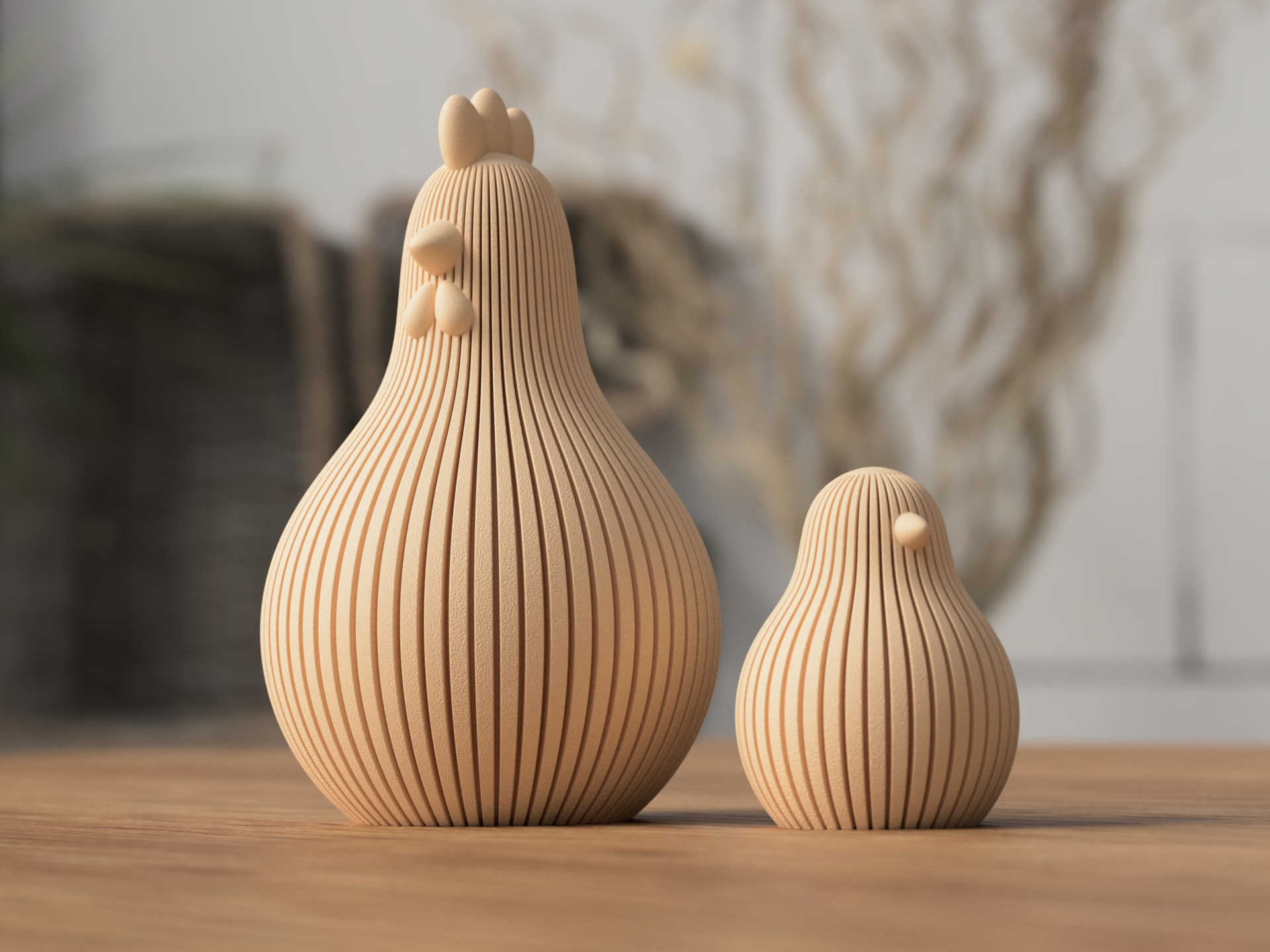 Modern Easter Chicken Decorations