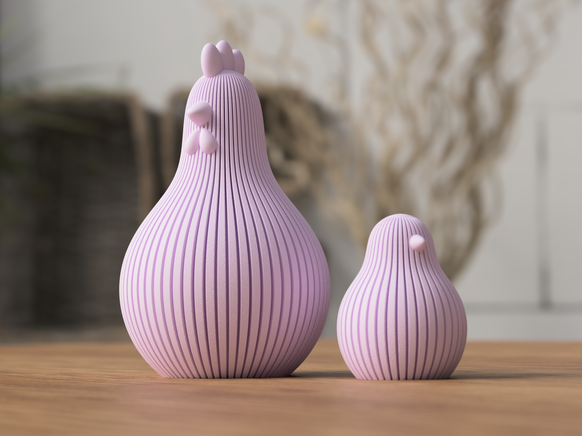 Modern Easter Chicken Decorations