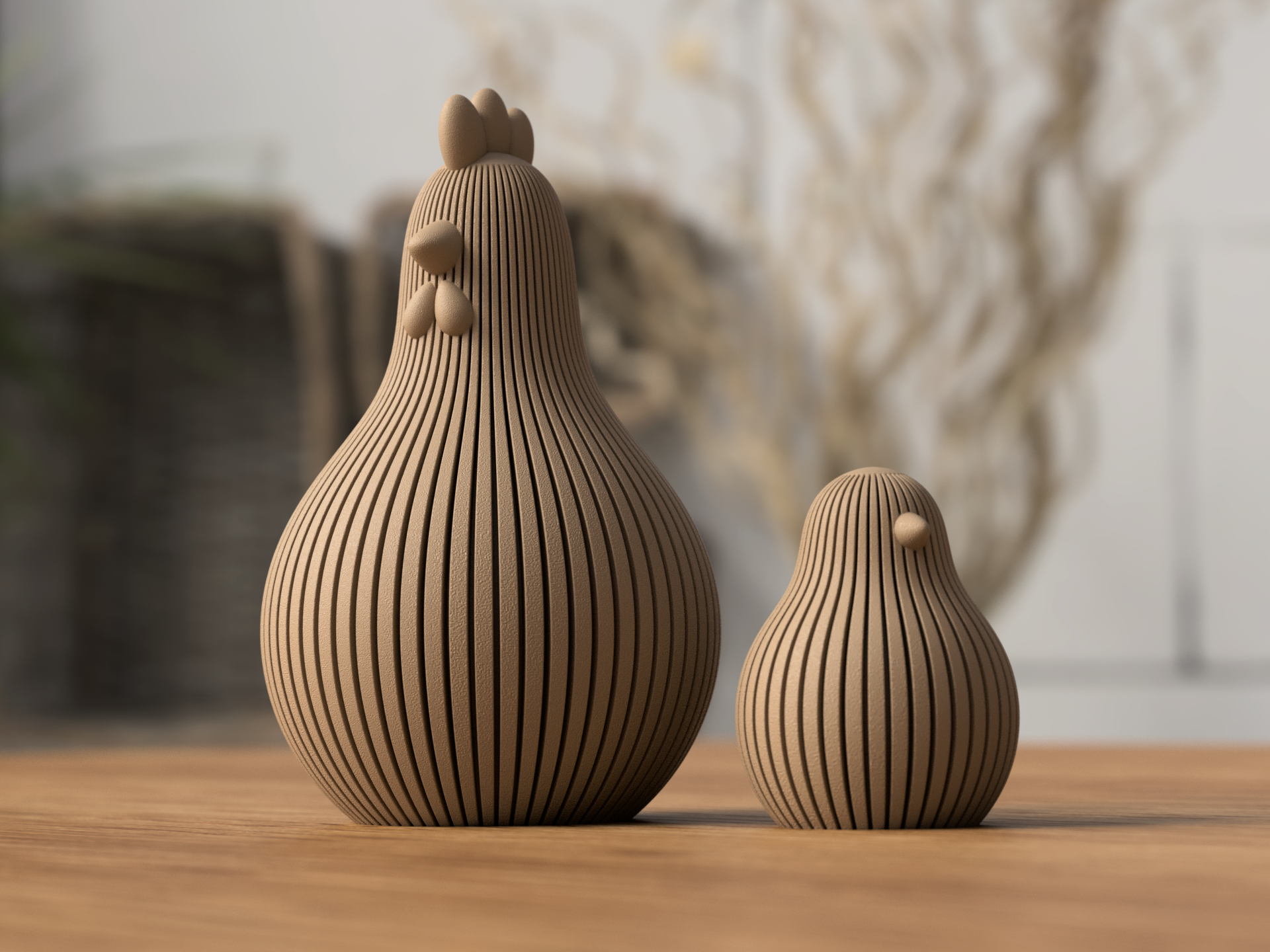 Modern Easter Chicken Decorations