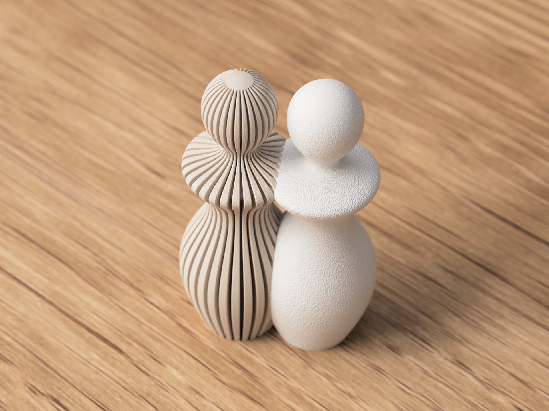 Couple Statue Sculpture | Modern 3D Printed Home Décor