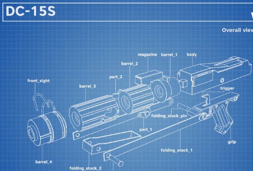 Blaster Model Kits from SW -  Model Variants from  DL / DC / DT Specification