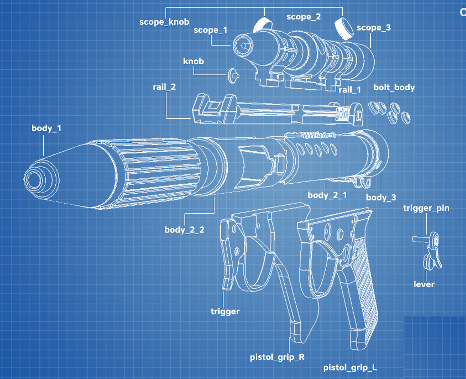 DH-17 Blaster Pistol – Star Wars 3D Printed Model Kit
