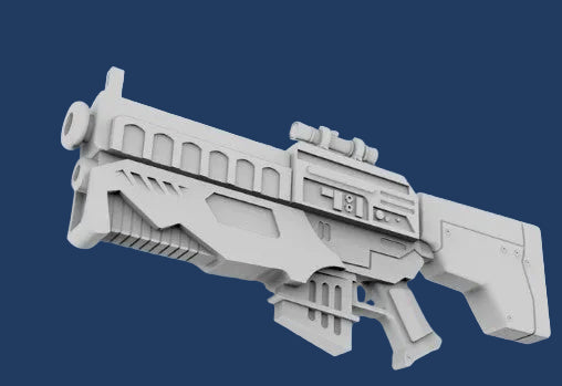 3D Printed Model kit of a DH-X SMG rifle 