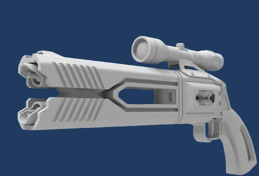 DT-10 blaster pistol model kit 3d printed 