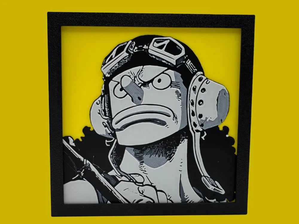 Layered 3D Art Panel - Usopp Hueforge