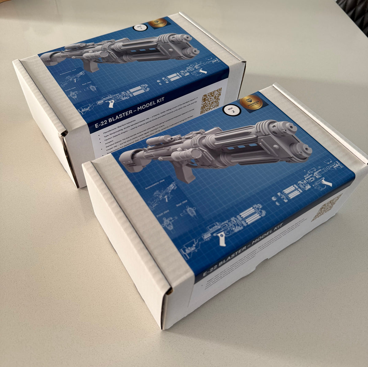 E-22 Dual-Barrel Blastergewehr – Star Wars 3D-gedruckter Modellbausatz