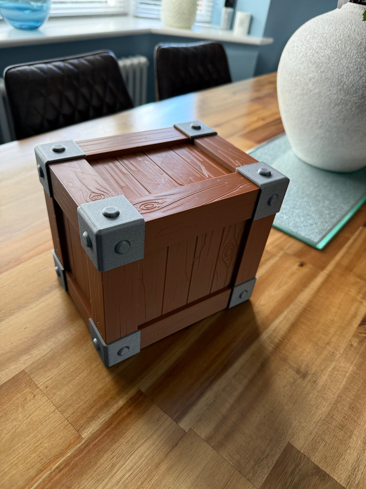 Spooky Halloween box with LED flicker candle placement visible