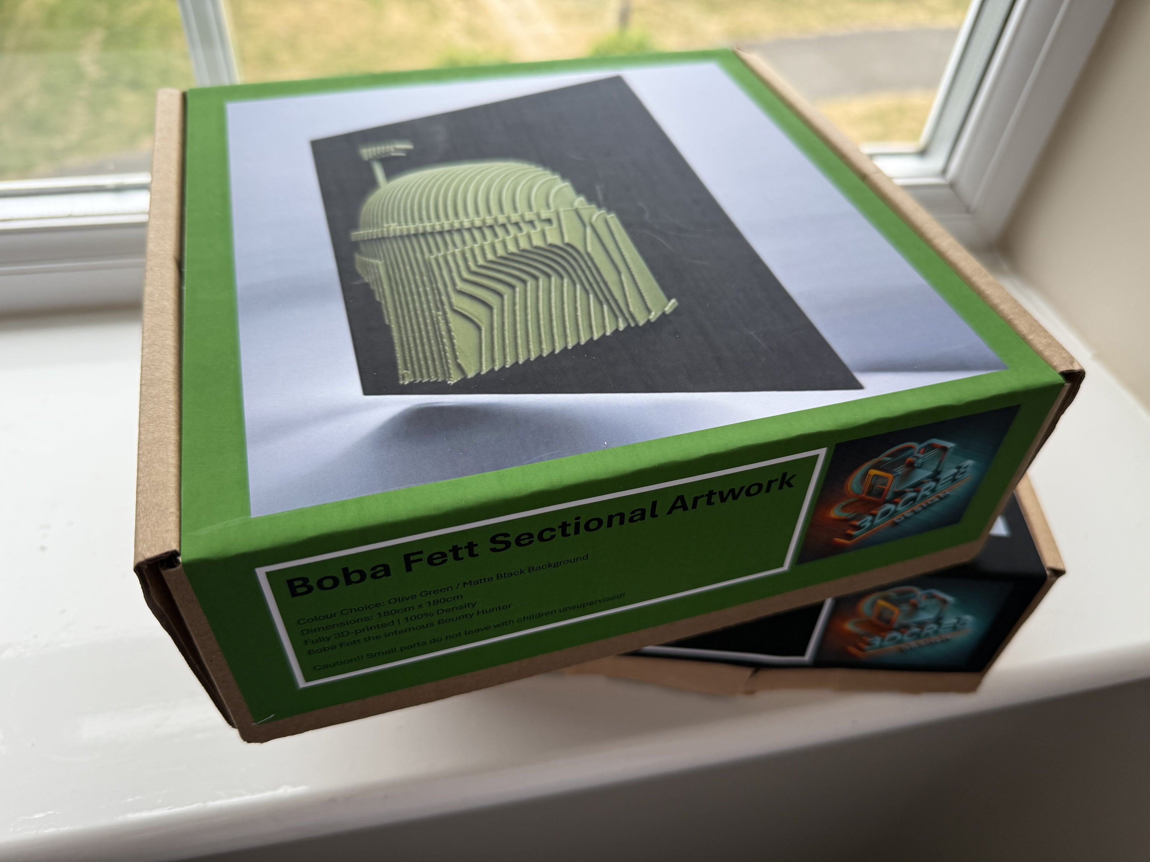 Œuvre d'art en 3D en coupe - Boba Fett
