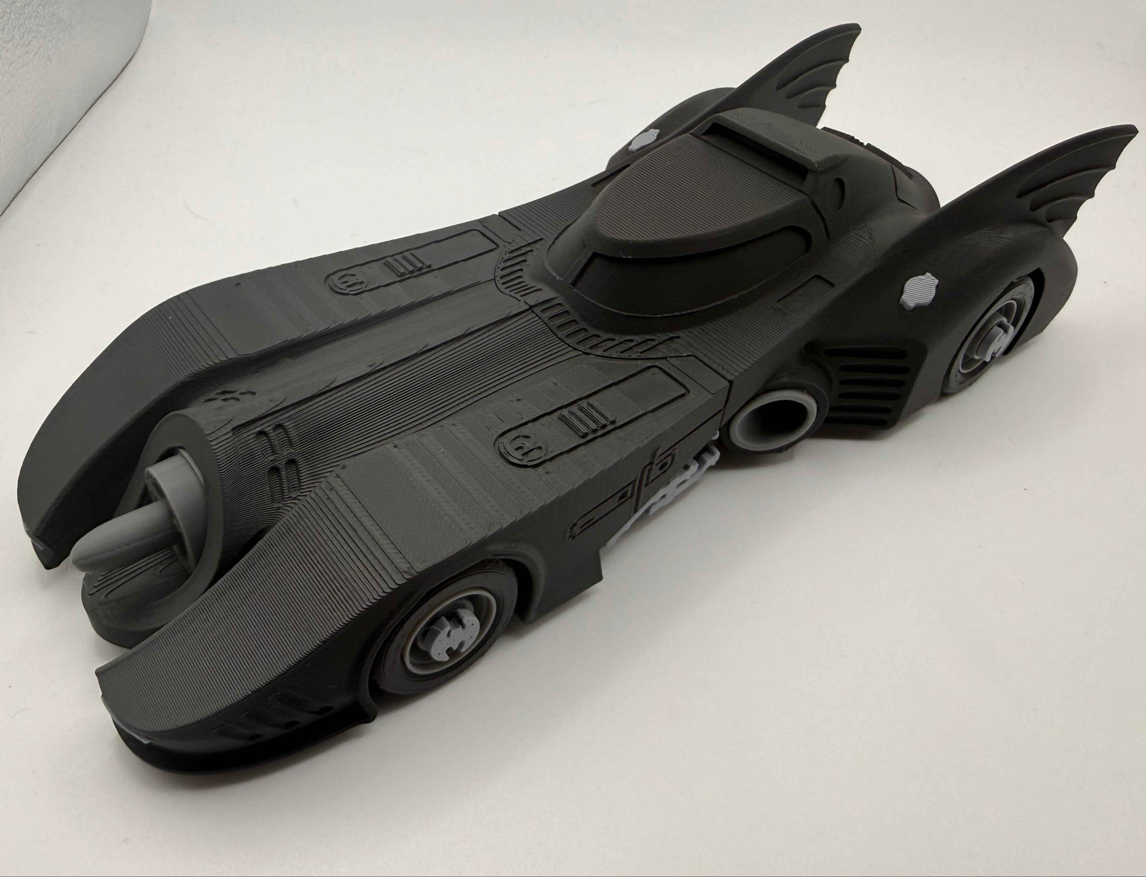 Batmobile 1989 black 3d printed model kit