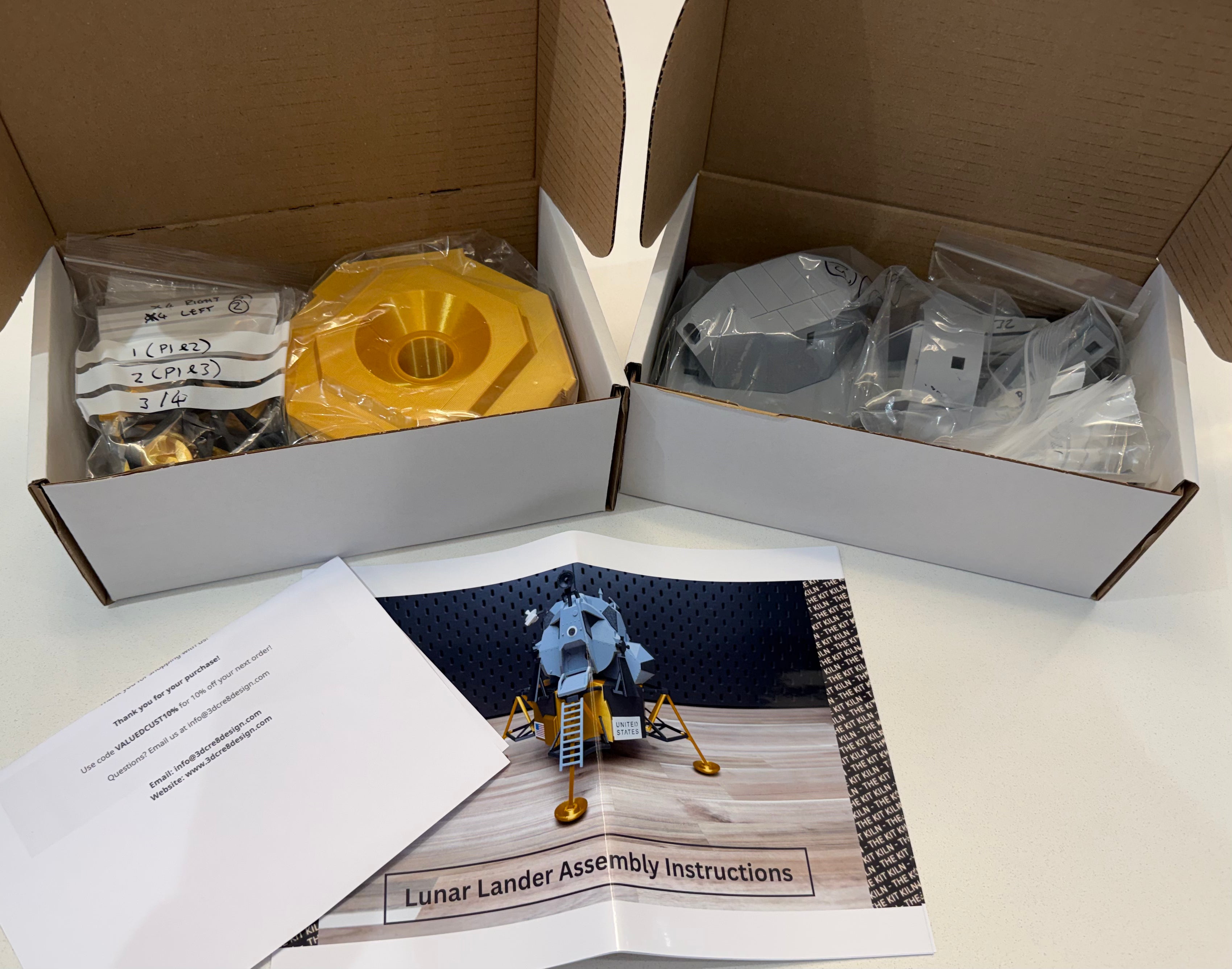 Lunar Lander model kit additional build photo, close-up