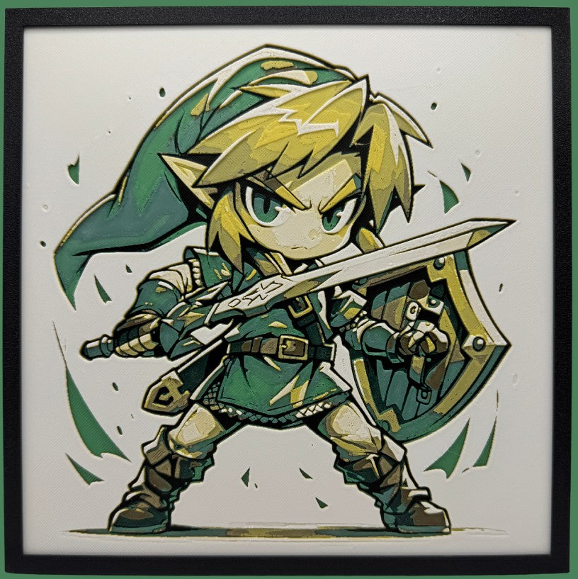 Layered 3d Art Panel - Link Legend of Zelda