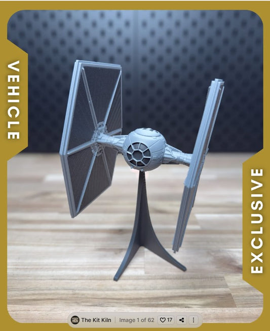 Tie Fighter build kit - No Glue push fits together (3d Printed)