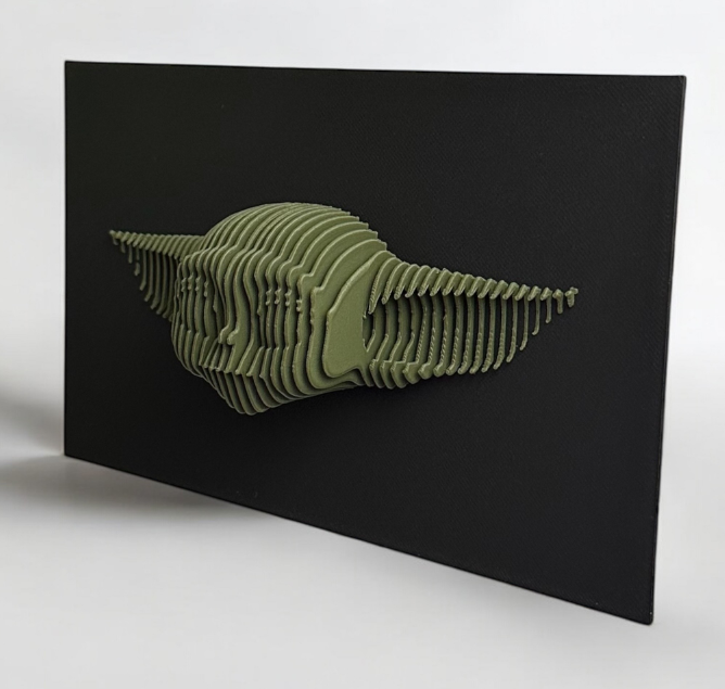 Sectional 3D Artwork - Grogu