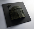Œuvre d'art en 3D en coupe - Boba Fett